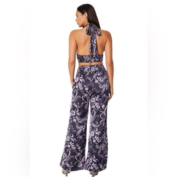 MISA Los Angeles Laya Jumpsuit in Indigo Vines NWT XL $ 365.00 - Picture 2 of 6
